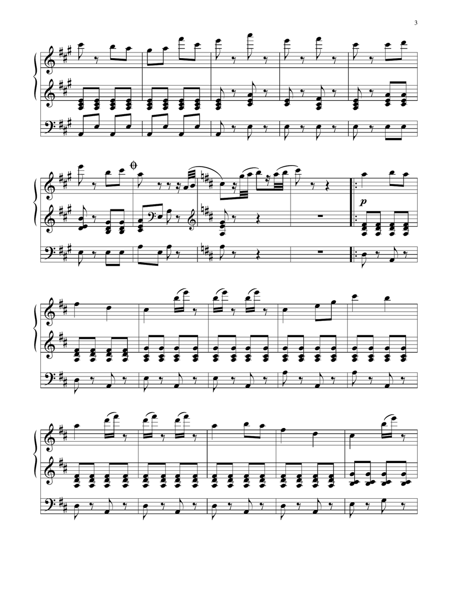 Hunting Polka (Auf Der Jagd) Organ Solo scores gallery preview page 3