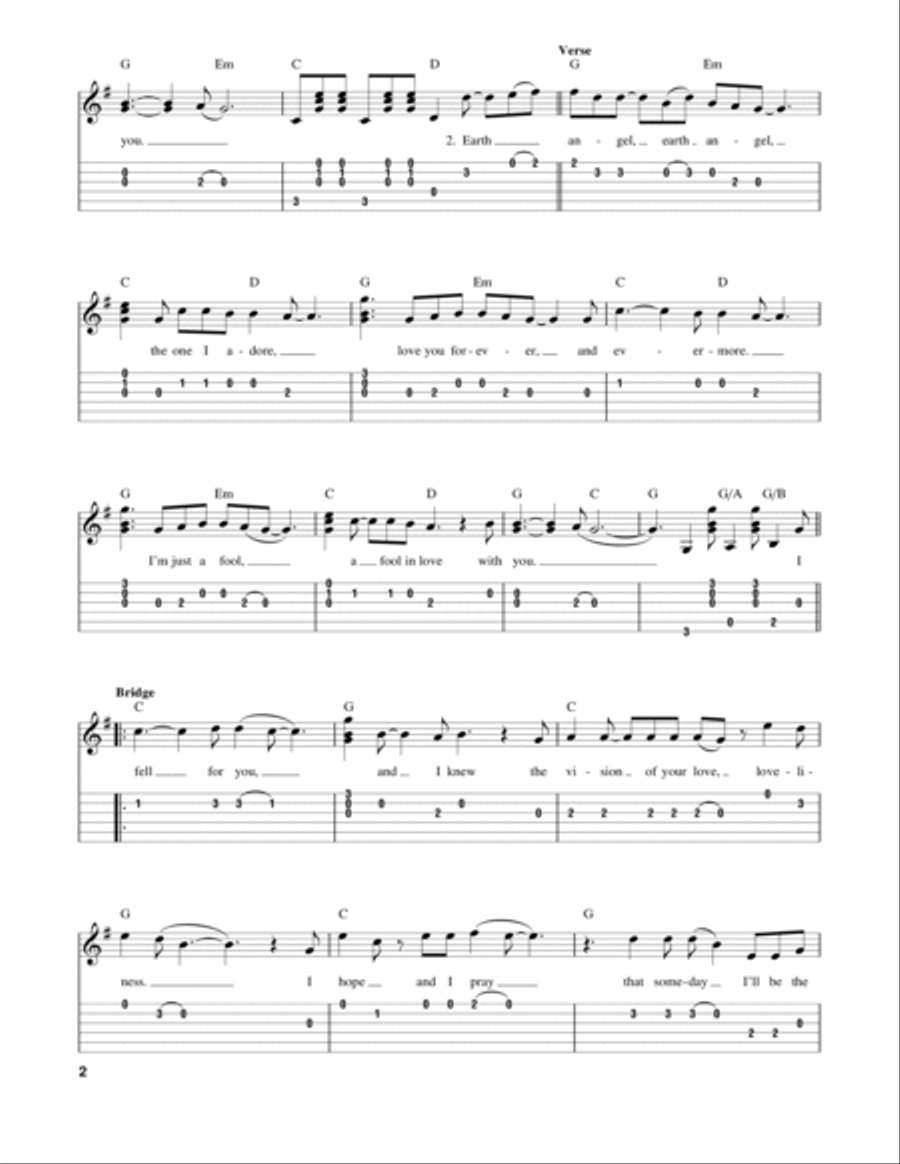 Earth Angel Acoustic Guitar scores gallery preview page 2