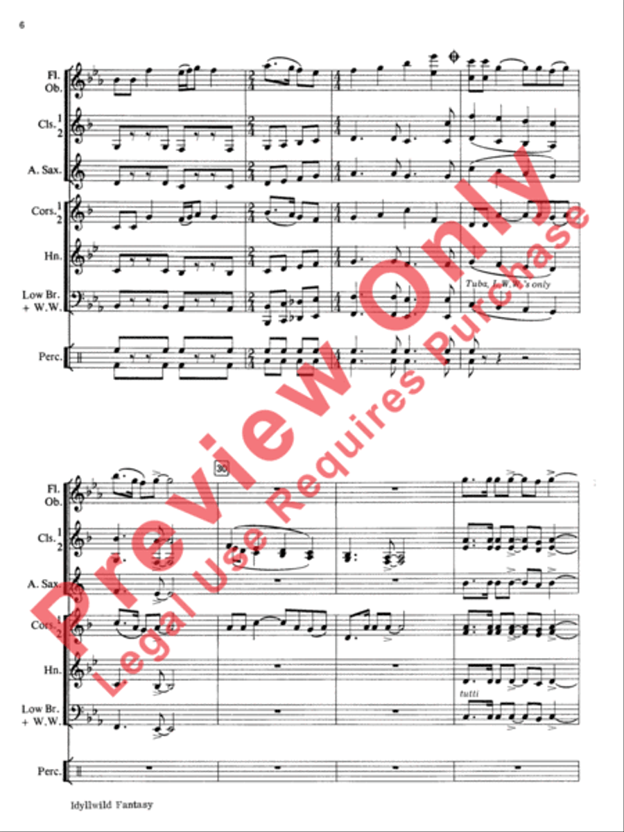 Idyllwild Fantasy Concert Band scores gallery preview page 7