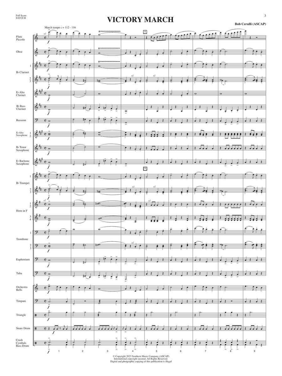 Victory March - Full Score Concert Band scores gallery preview page 3