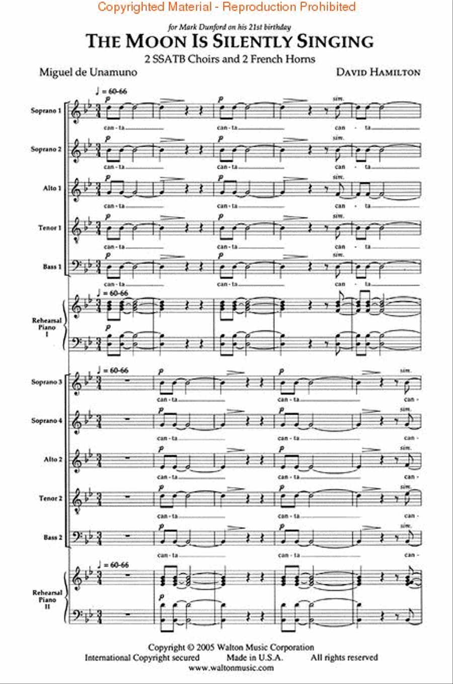 The Moon Is Silently Singing SSATB scores gallery preview page 2