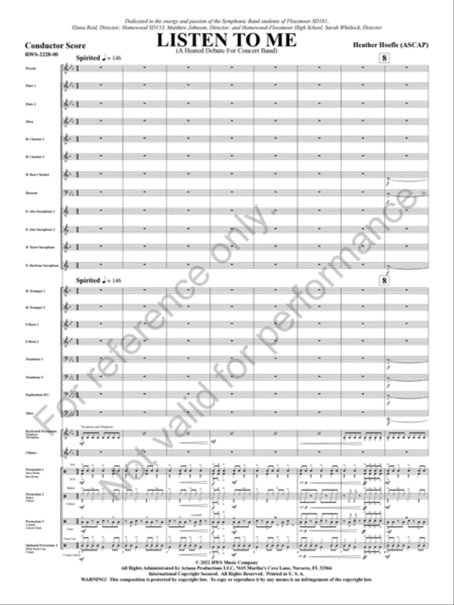 Listen to Me Listen to Me Concert Band scores gallery preview page 4