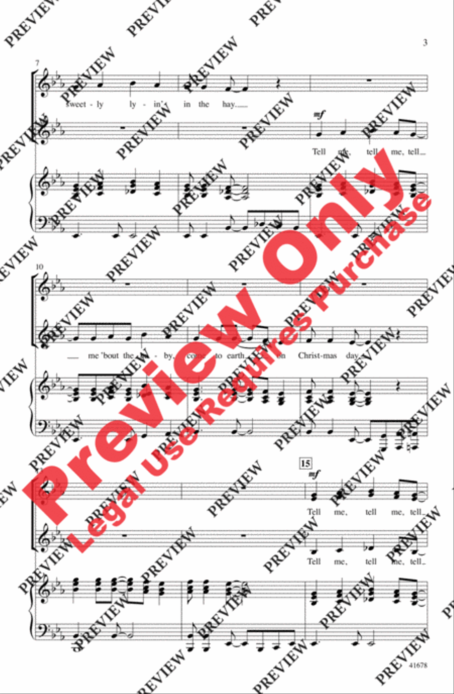 Tell Me, Tell Me! Tell Me, Tell Me! Women's Choir scores gallery preview page 3