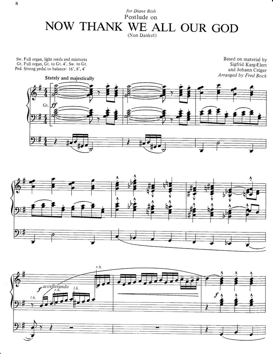 Now Thank We All Our God Piano scores gallery preview page 1