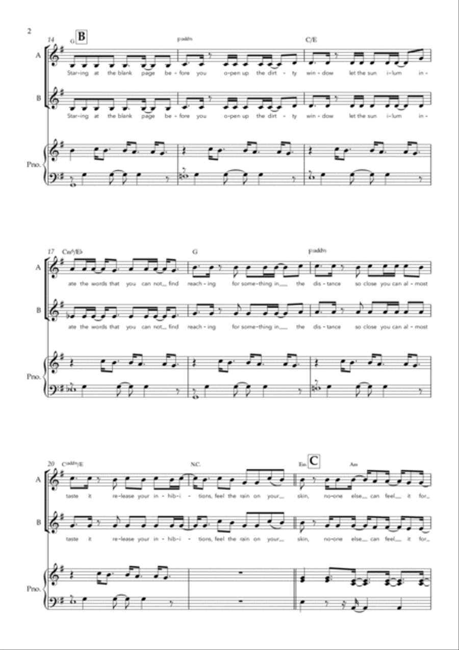 Unwritten 2-Part scores gallery preview page 2