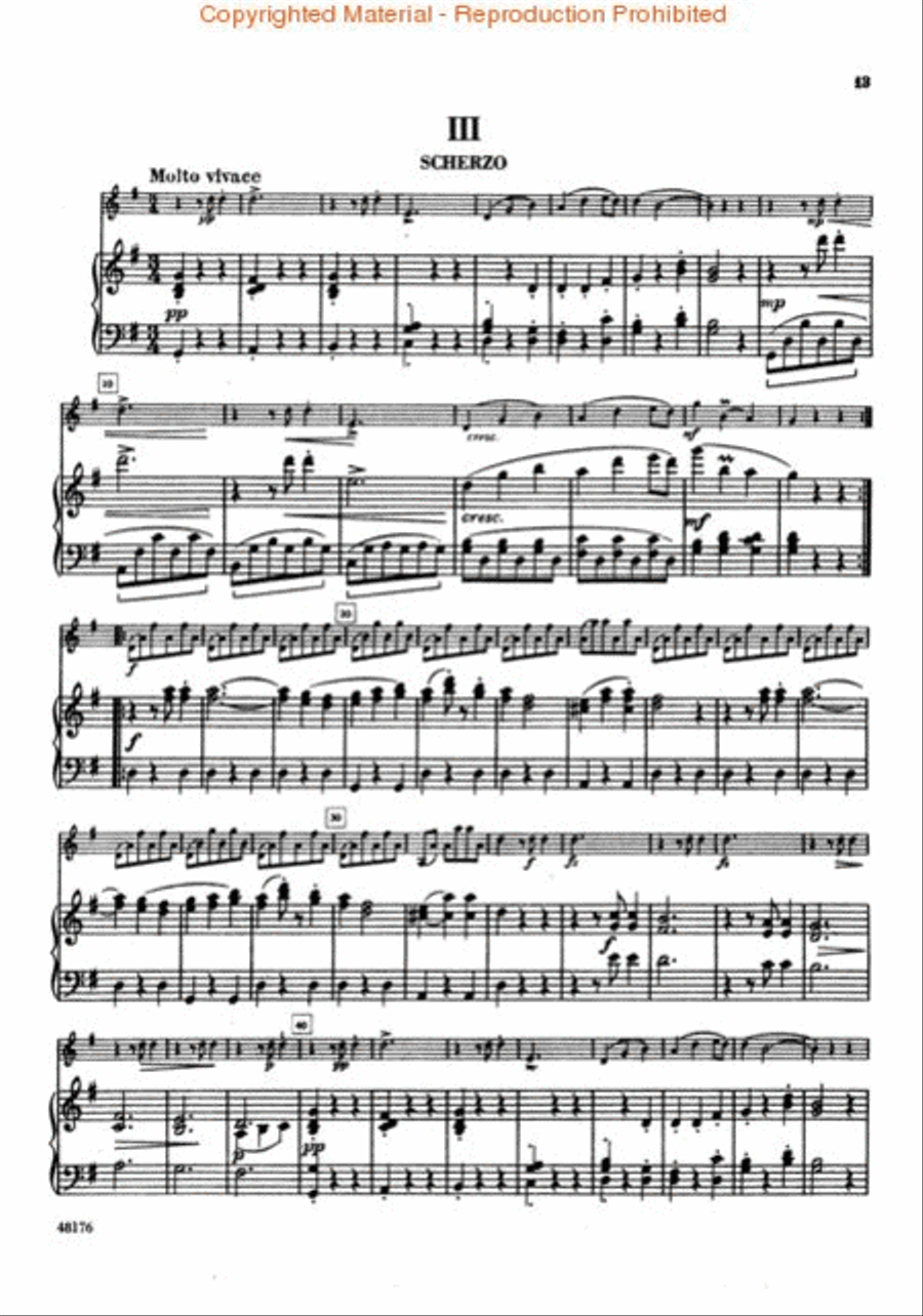 Sonatina, Op. 100 Violin Solo scores gallery preview page 3
