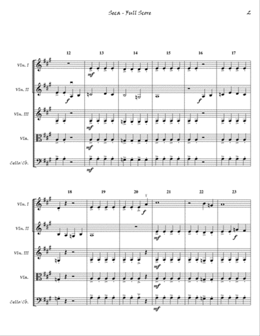 Seca (Renato Goulart) - Score and Parts String Orchestra scores gallery preview page 3