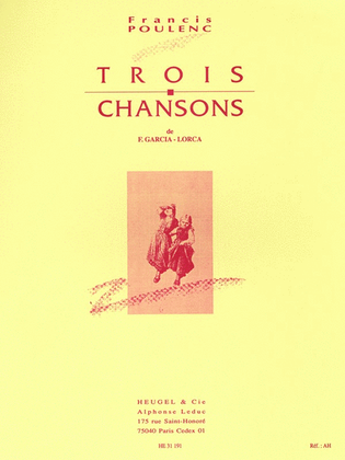 Book cover for 3 Chansons De Federico Garcia Lorca (med) (voice & Piano)