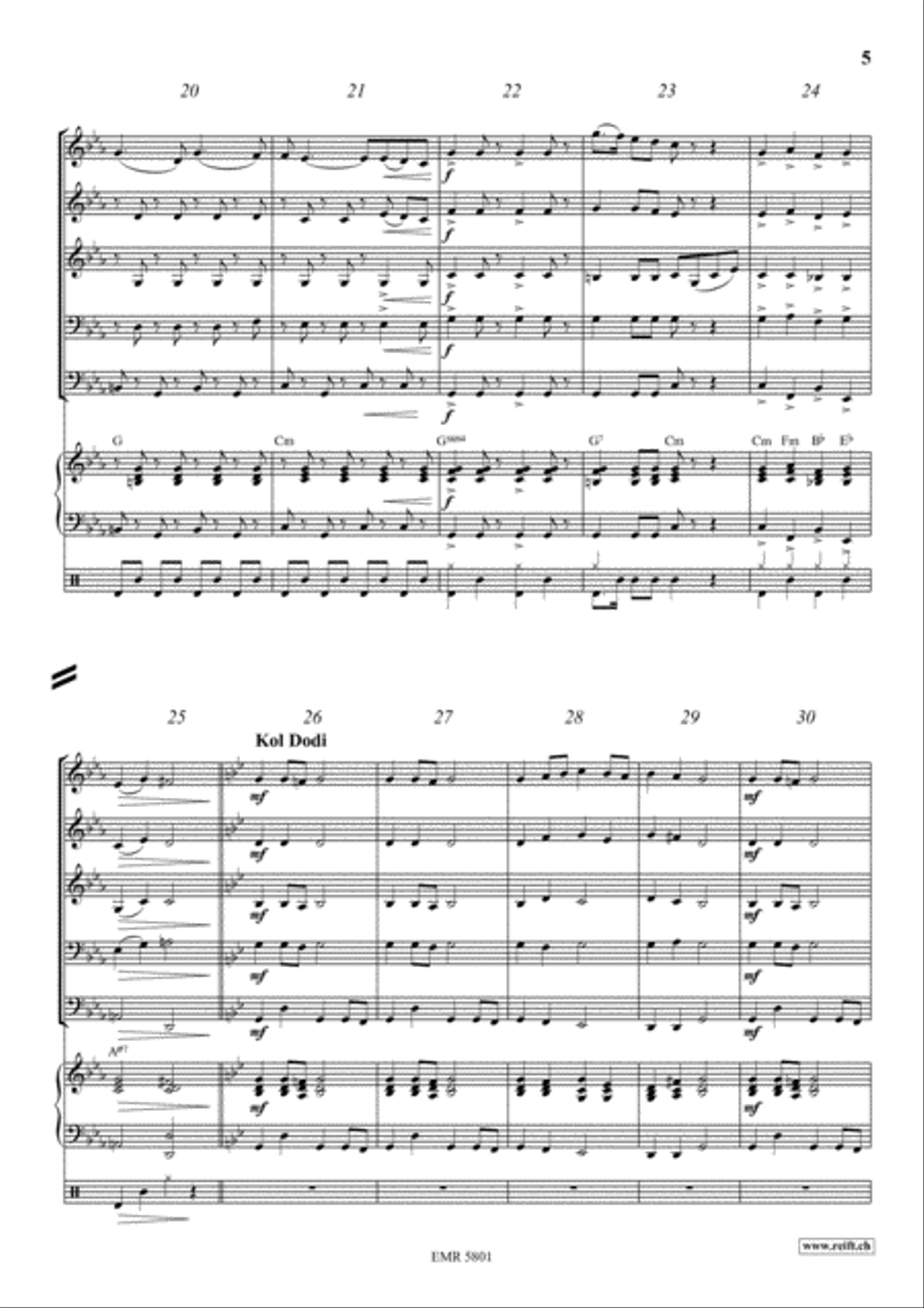 Shalom Shalom Concert Band scores gallery preview page 5