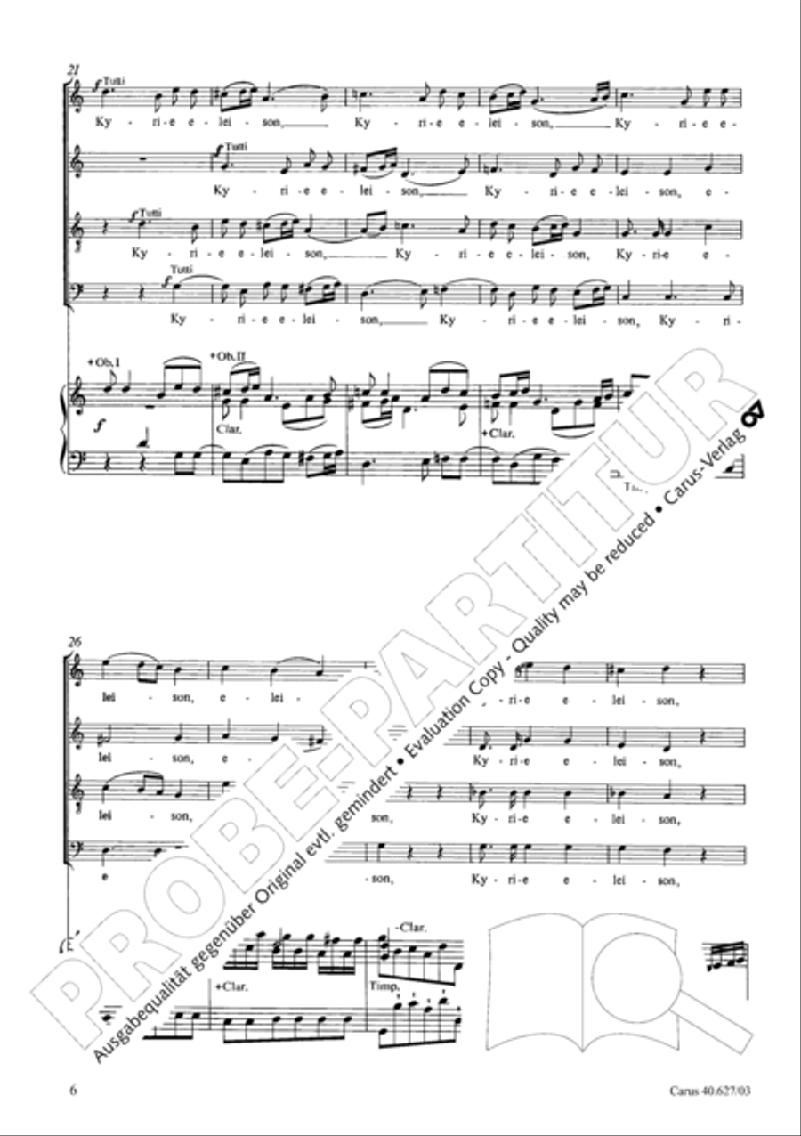 Mass in C Major 4-Part scores gallery preview page 7
