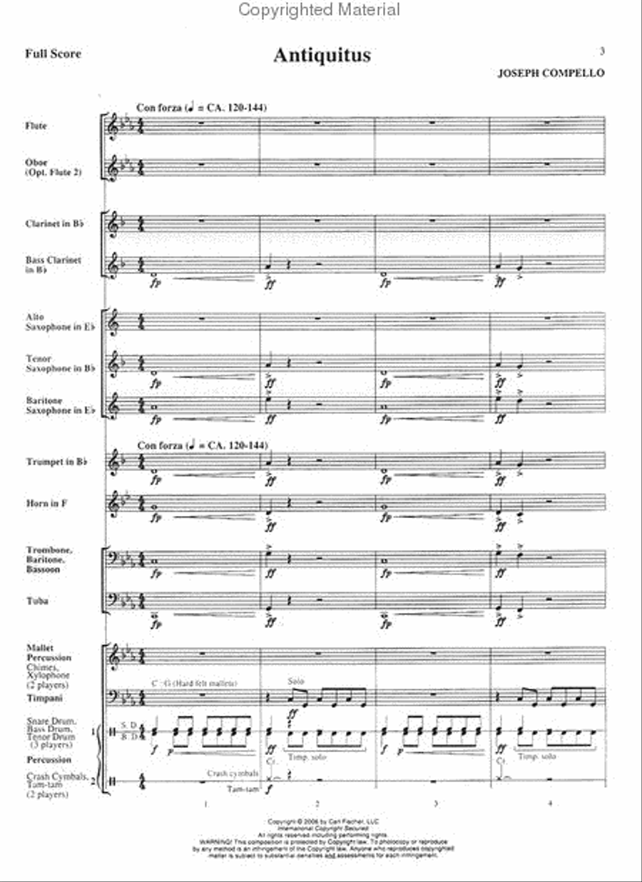 Antiquitus Concert Band scores gallery preview page 2
