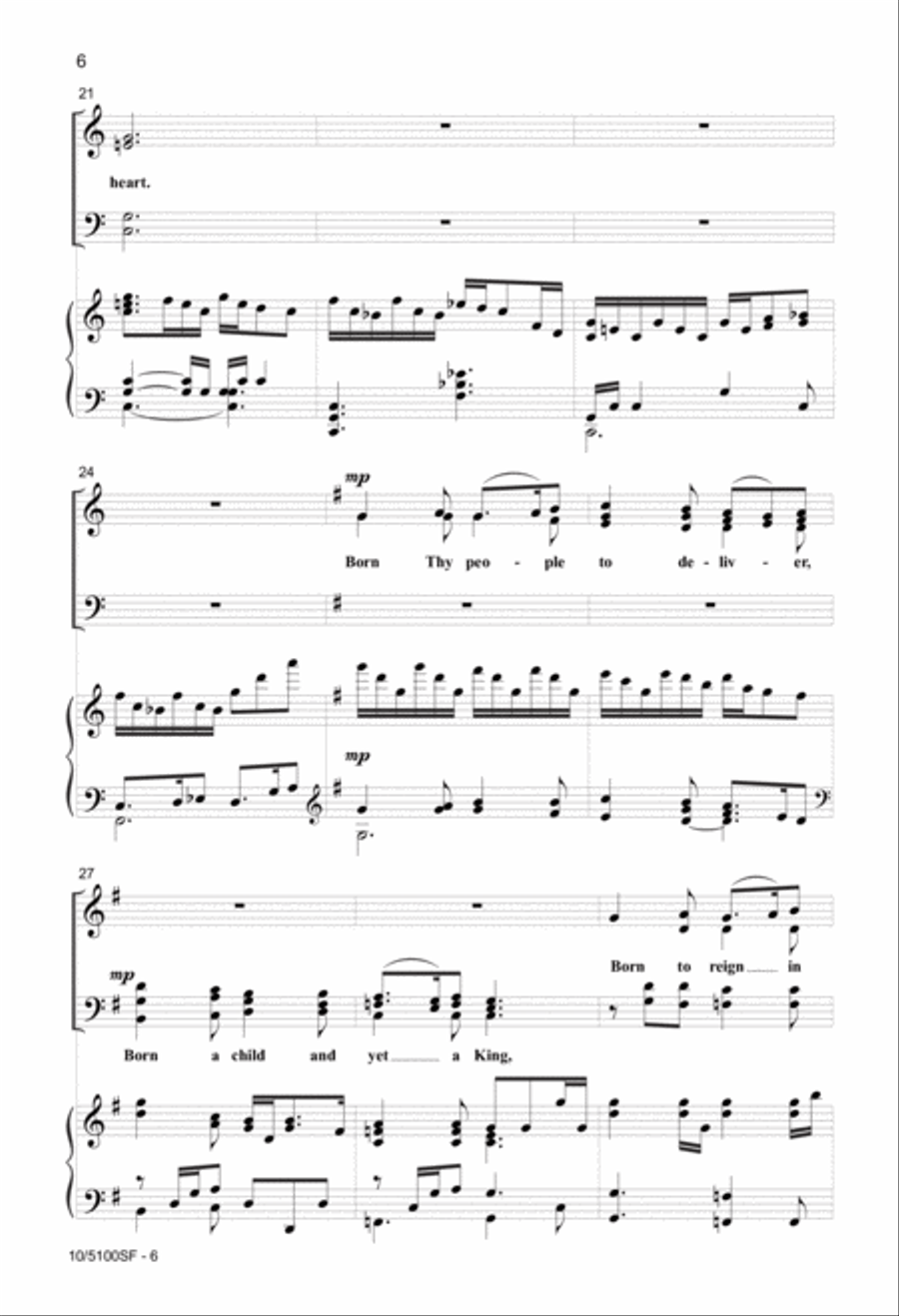 Come, Thou Long-Expected Jesus 4-Part scores gallery preview page 5