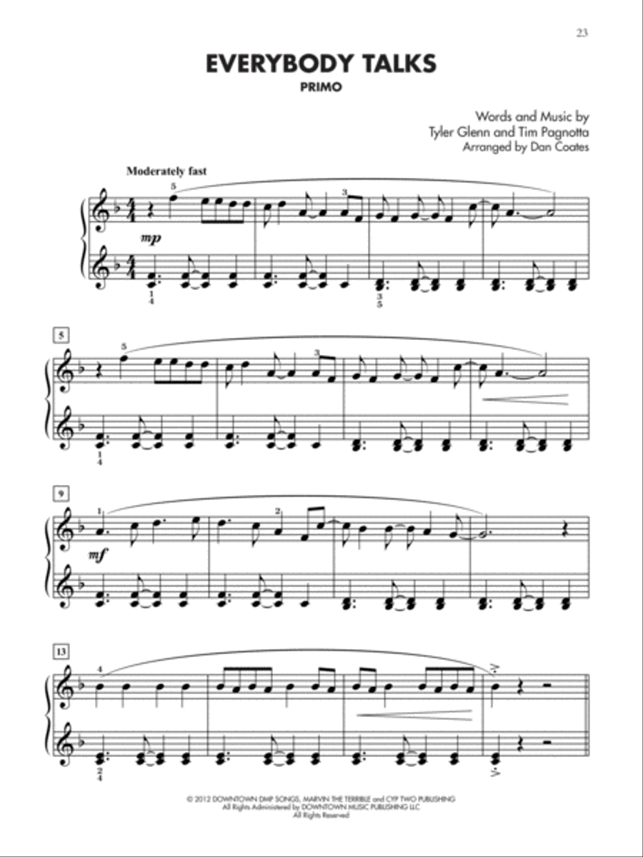 Current Hits for Two 1-3 (Value Pack) Piano Solo scores gallery preview page 19