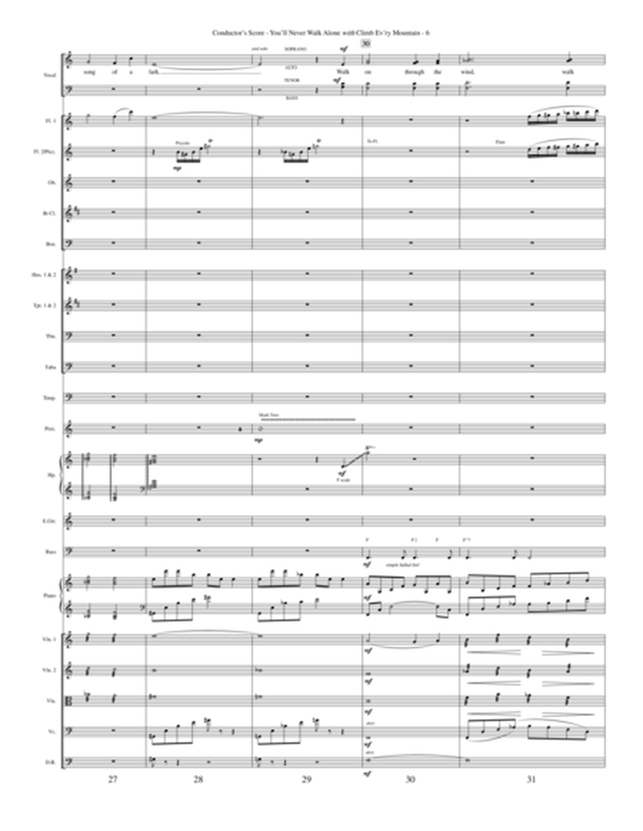 You'll Never Walk Alone (with Climb Every Mountain) - Conductor Score (Full Score)