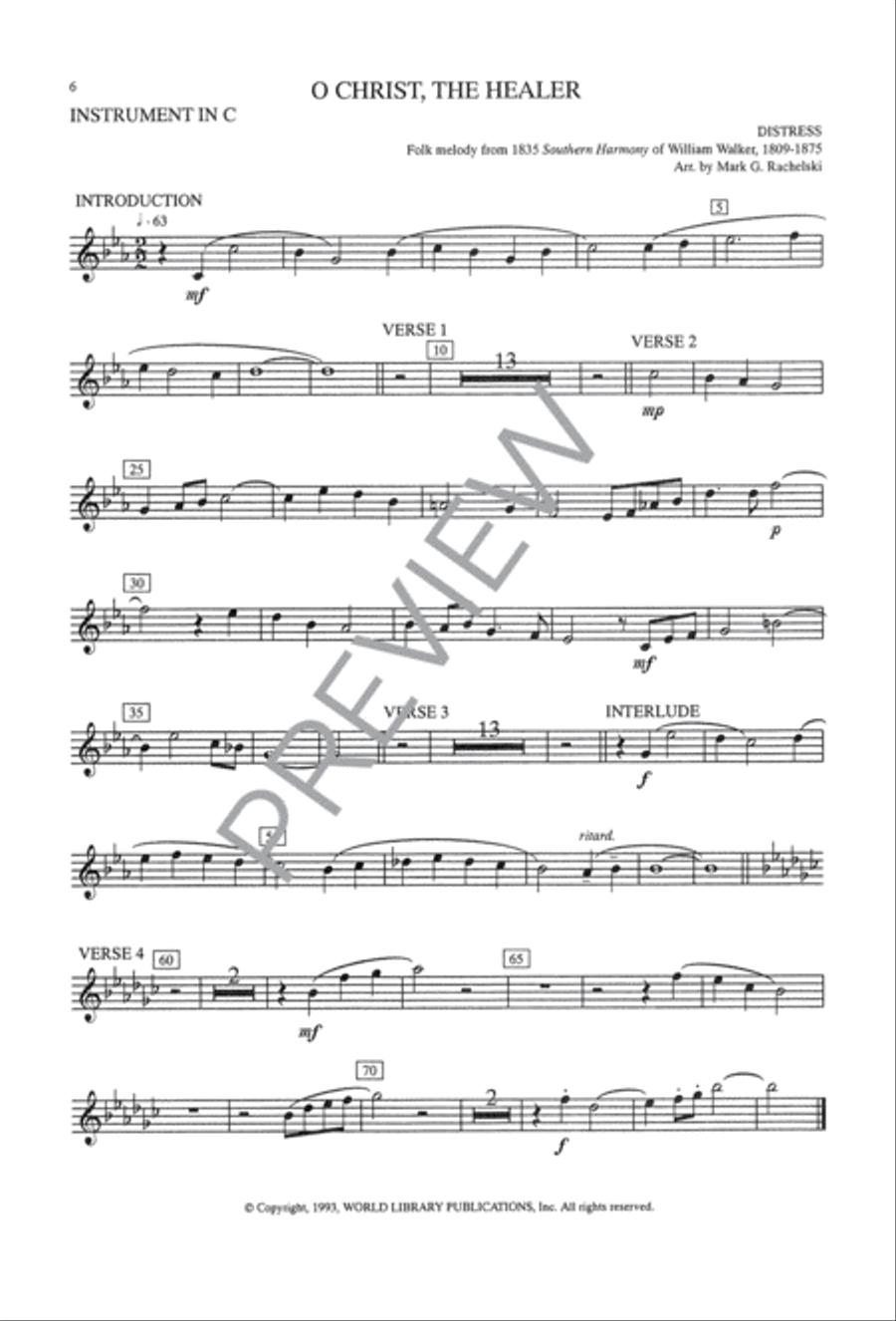 O Christ the Healer We Have Come 4-Part scores gallery preview page 7