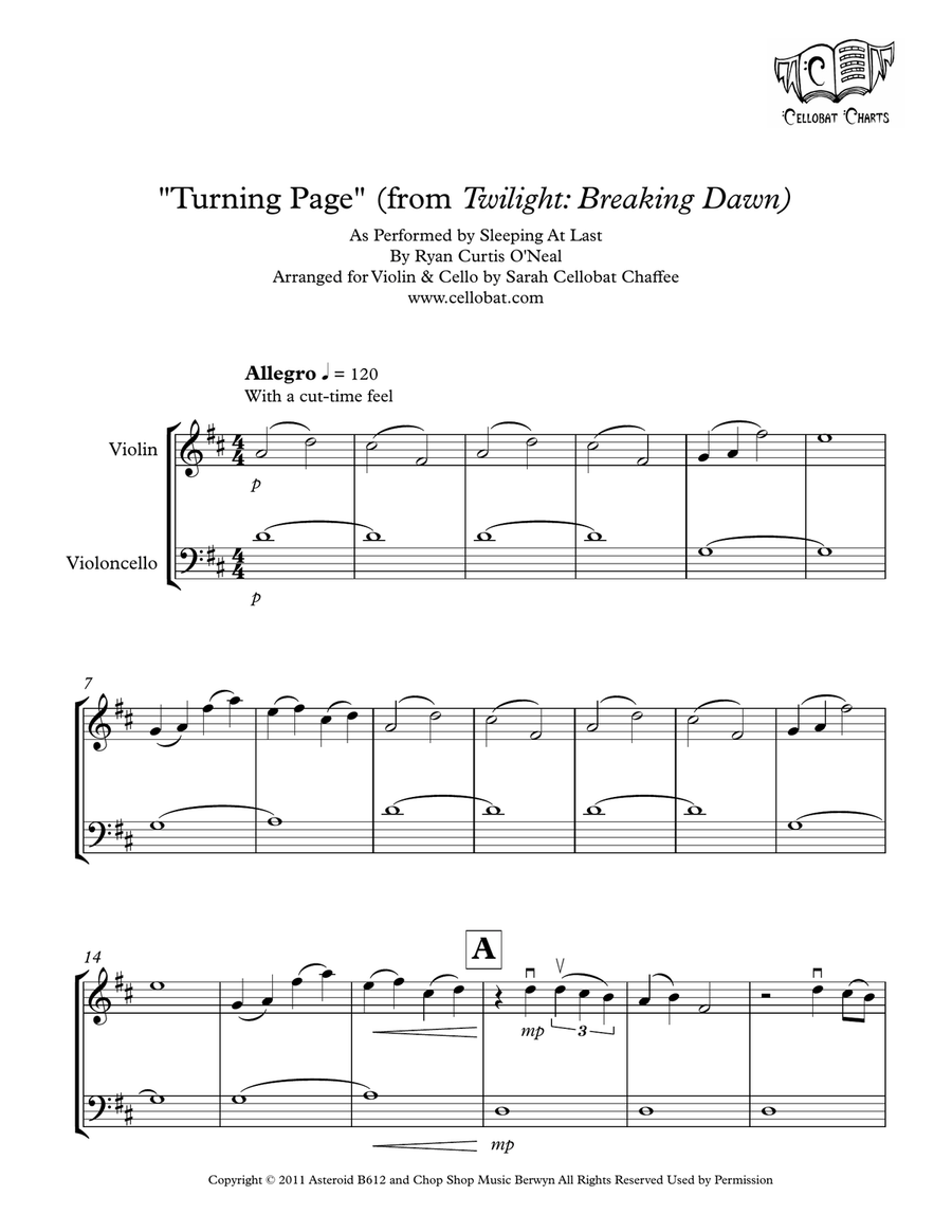 Turning Page String Duet scores gallery preview page 1