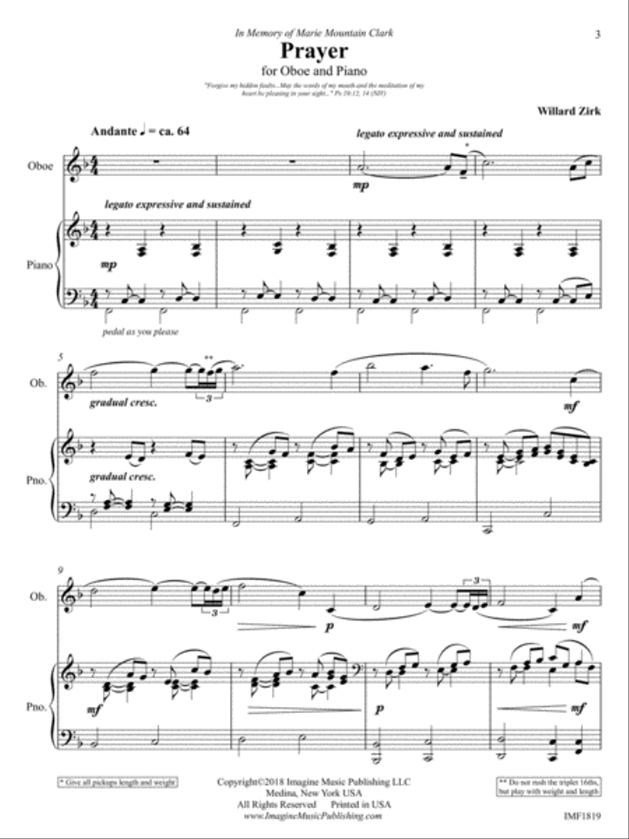 Prayer Piano Accompaniment scores gallery preview page 3