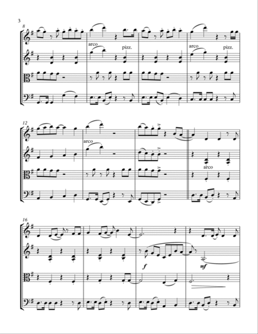 I Wanna Dance With Somebody String Quartet scores gallery preview page 5