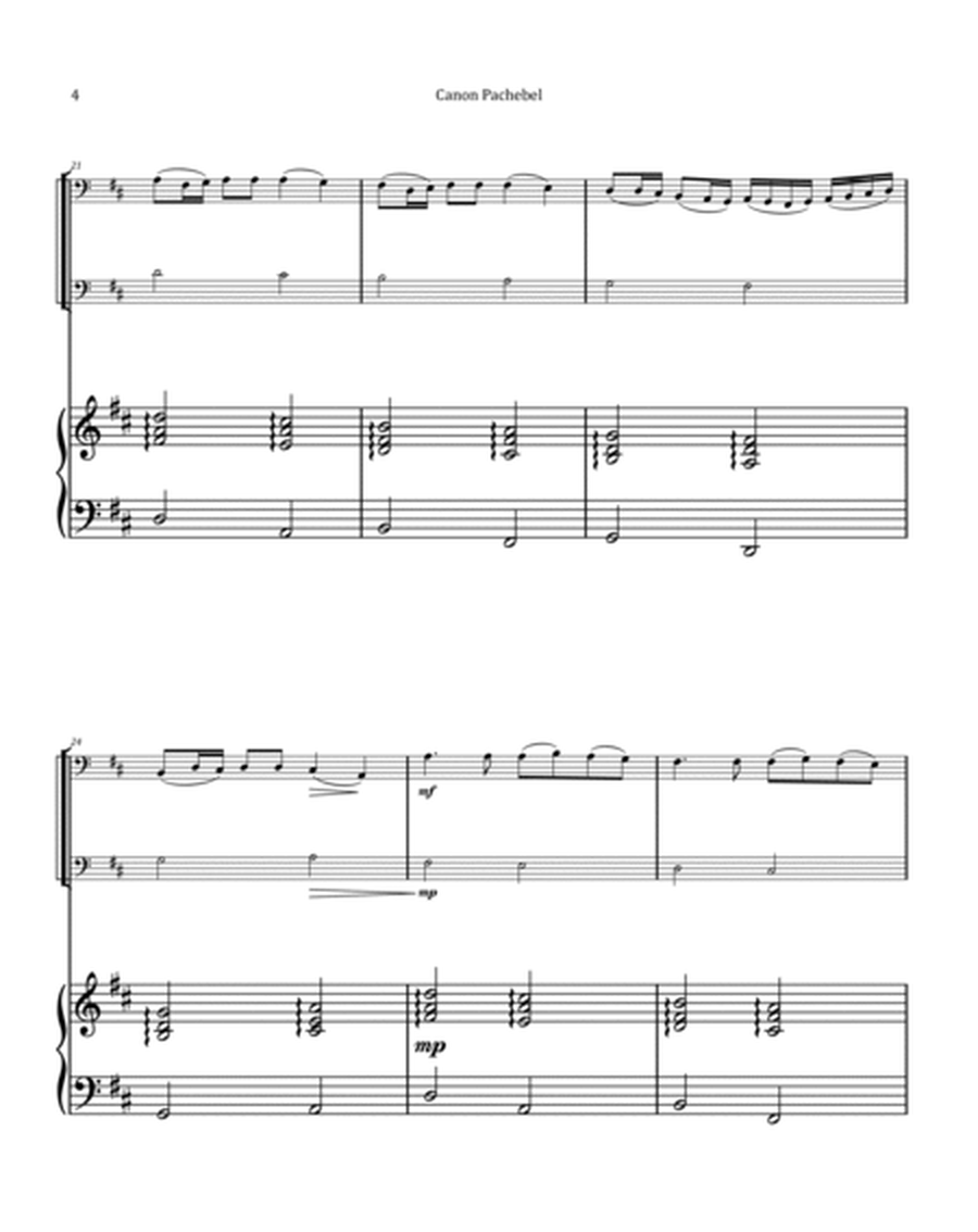 Canon by Pachelbel - Tuba Duet with Piano image number null