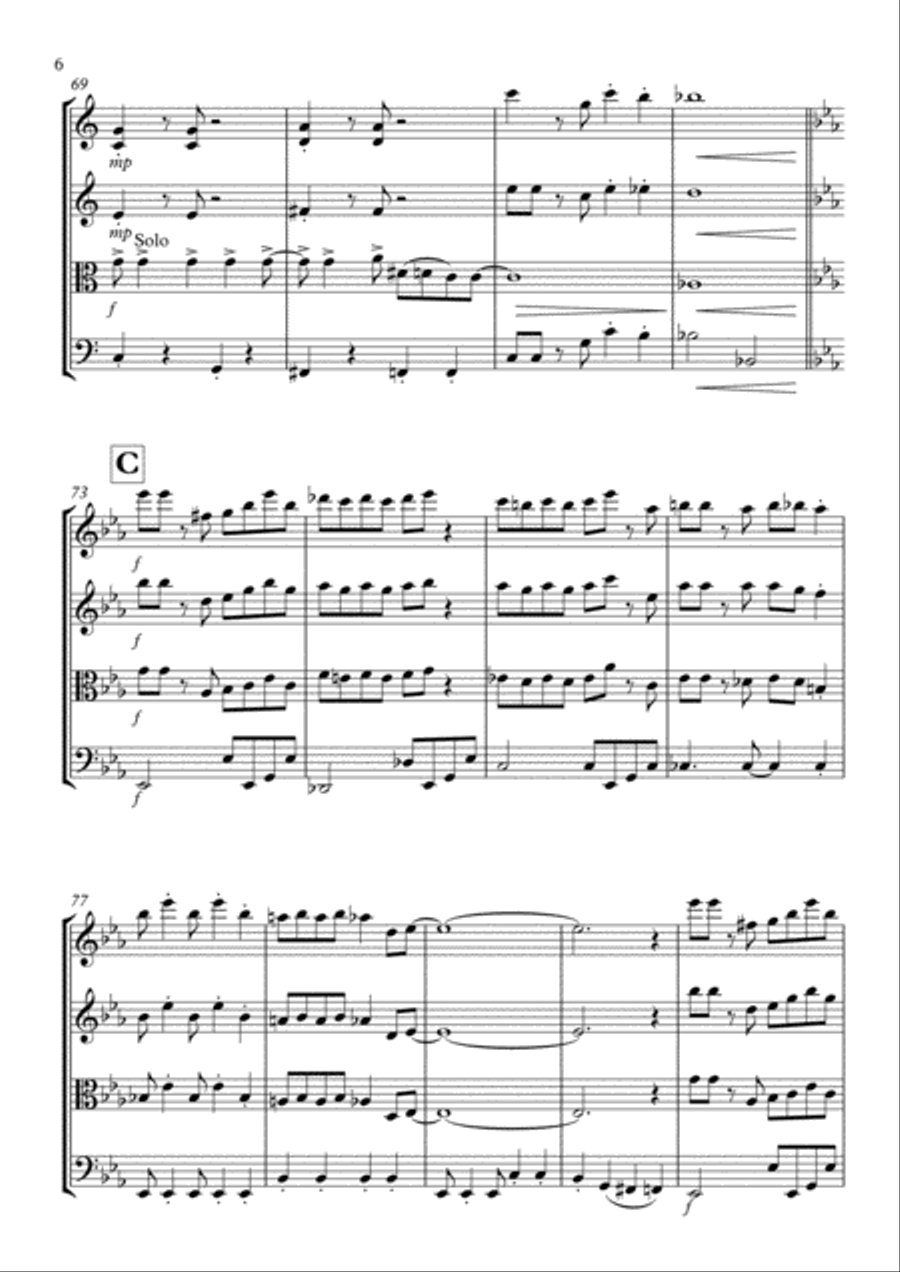 The Flapper's Ball (1920s style): String Quartet String Quartet scores gallery preview page 6