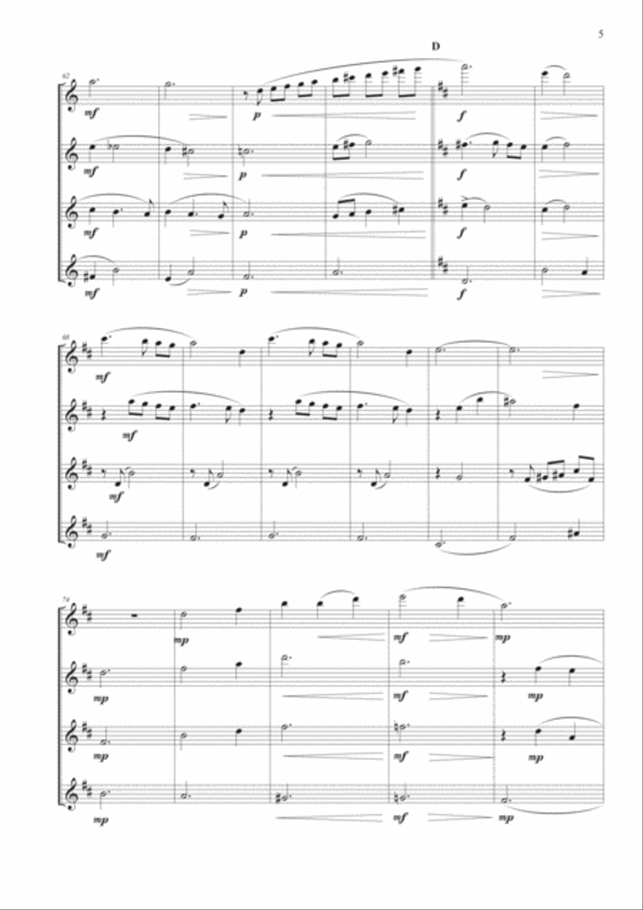 Moon River Woodwind Quartet scores gallery preview page 6