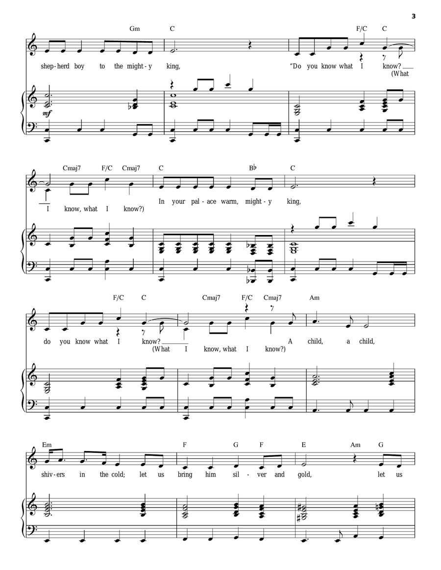 Do You Hear What I Hear Piano, Vocal scores gallery preview page 3