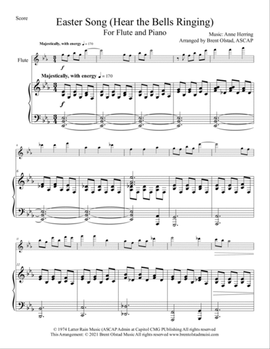 Easter Song Hear The Bells Ringing Flute Solo scores gallery preview page 2