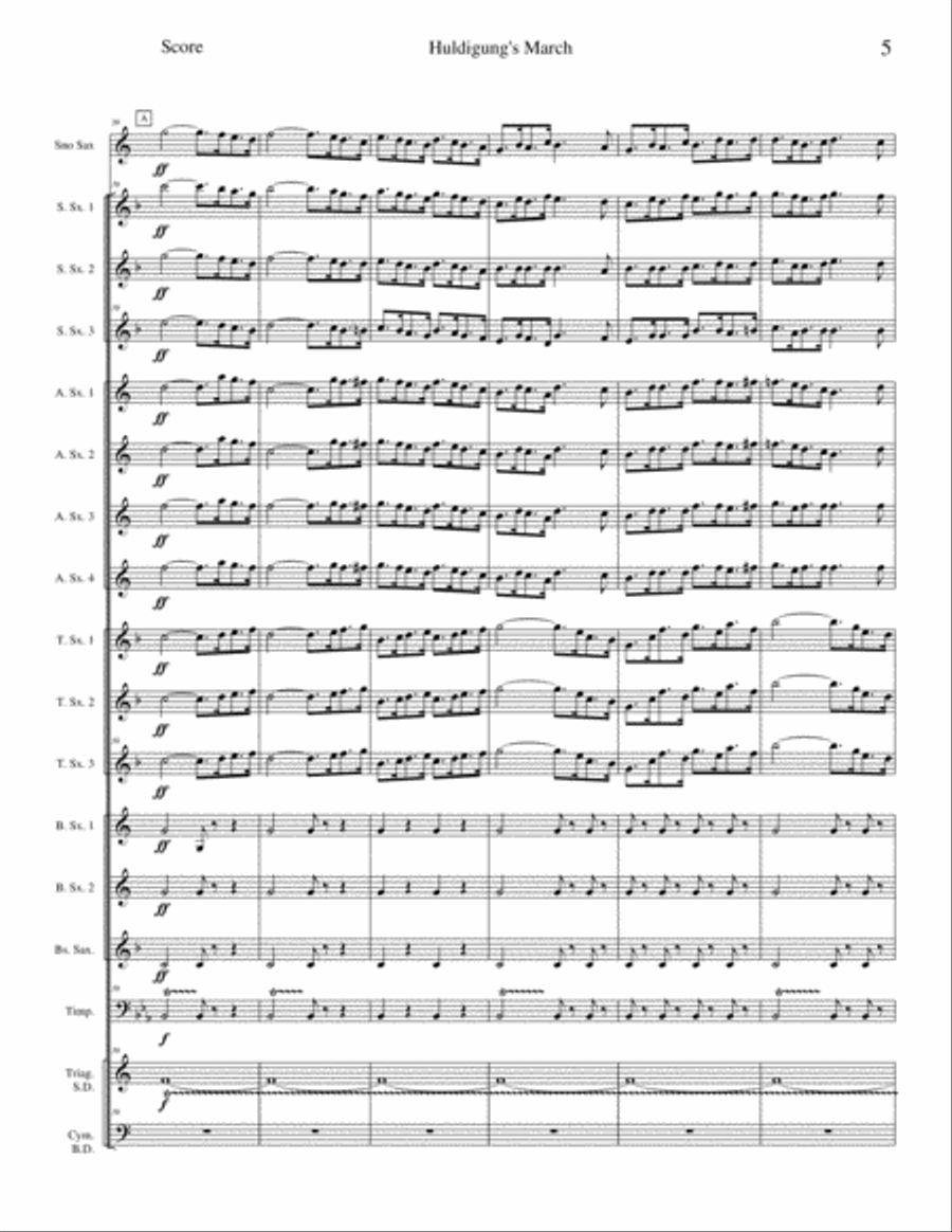 Huldigung's March Huldigung's March Woodwind Ensemble scores gallery preview page 5