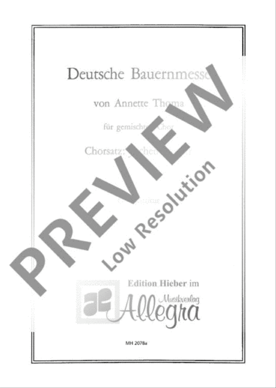 Deutsche Bauernmesse Mixed Choir scores gallery preview page 2