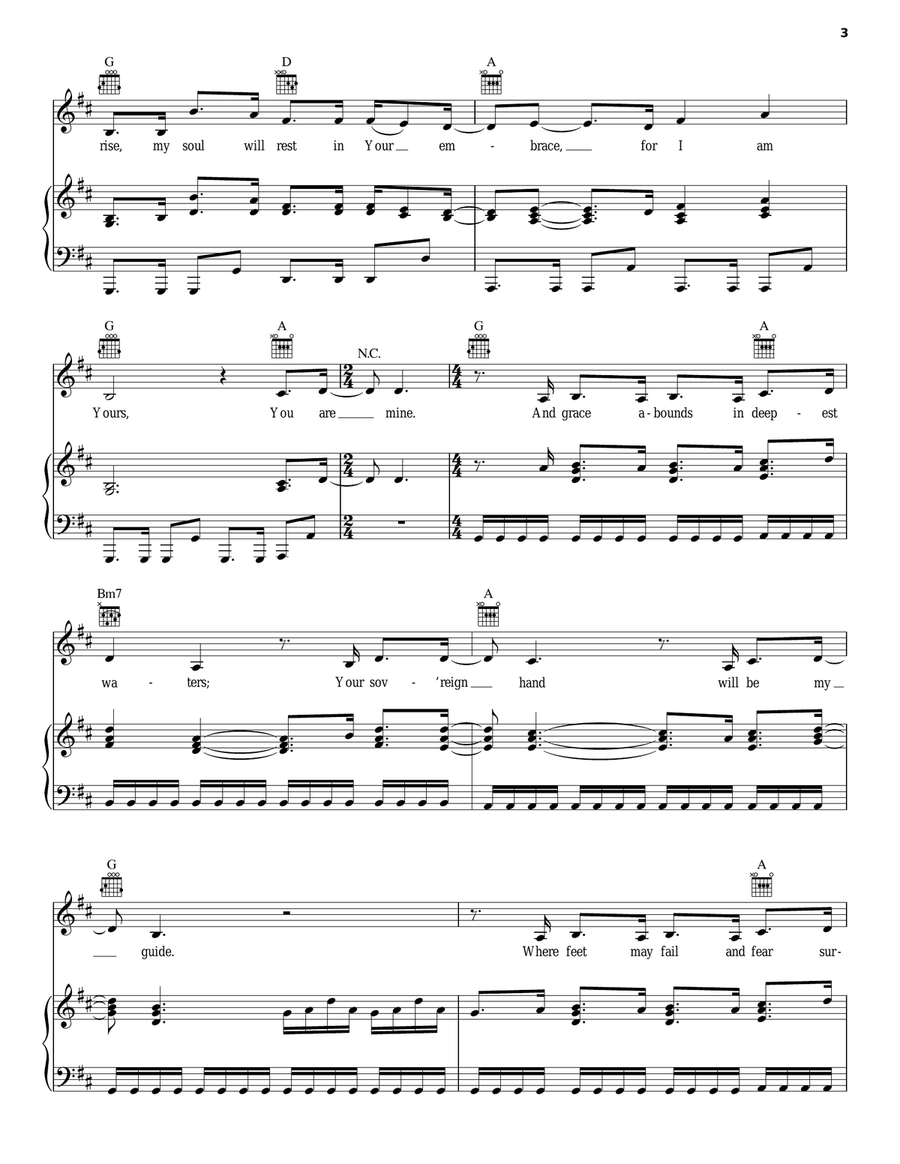 Oceans (Where Feet May Fail) Guitar scores gallery preview page 3