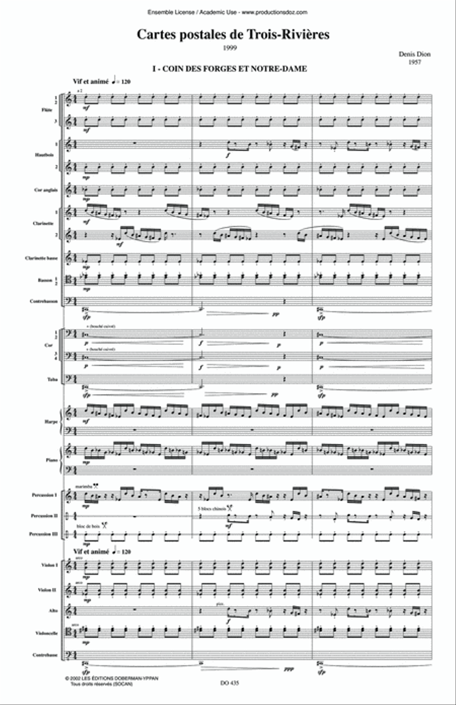 Cartes postales de Trois-Rivières... Orchestra scores gallery preview page 3