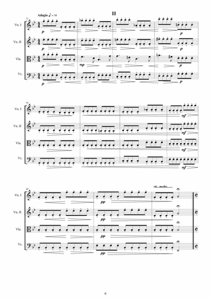 Vivaldi - Concerto in B flat major RV 166 for String Quartet image number null