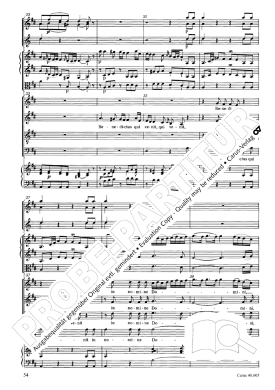 Nikolai Mass (Missa Sancti Nicolai) 4-Part scores gallery preview page 55