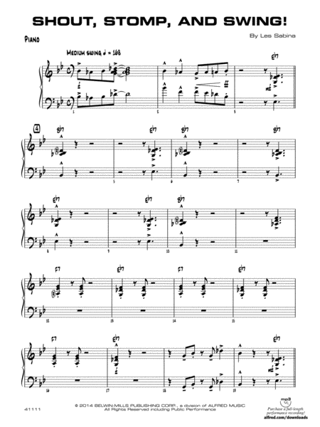 Shout, Stomp, and Swing!: Piano Accompaniment