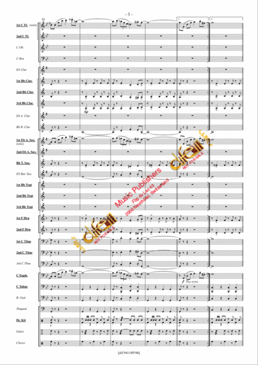 Harlem Nocturne Harlem Nocturne Concert Band scores gallery preview page 5
