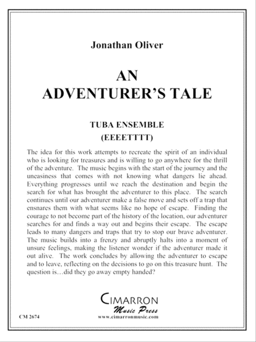 An Adventurer's Tale Euphonium scores gallery preview page 1