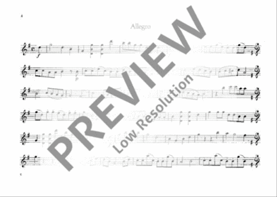 Vier Spiegelkanons Violin scores gallery preview page 5