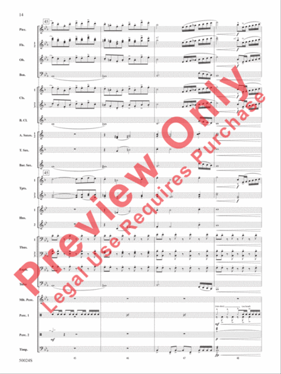 A Beacon of Light A Beacon of Light Concert Band scores gallery preview page 15
