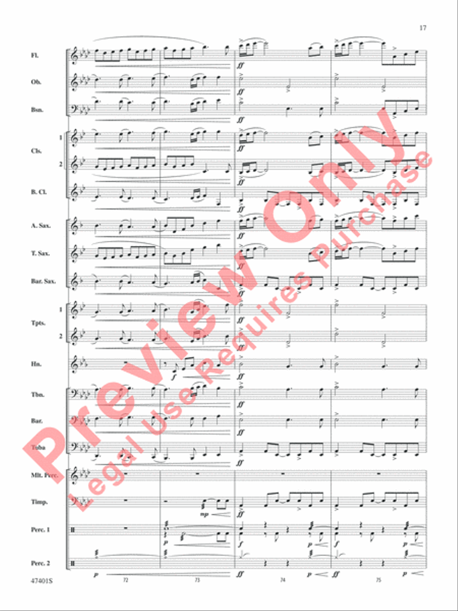 And So He Also Loves the Bow Concert Band scores gallery preview page 18