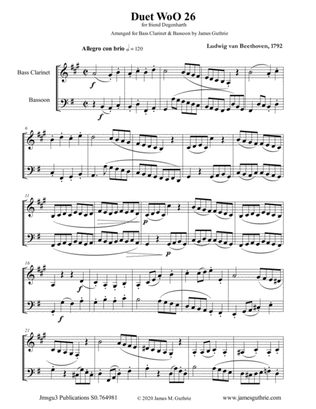Beethoven: Duet WoO 26 for Bass Clarinet & Bassoon