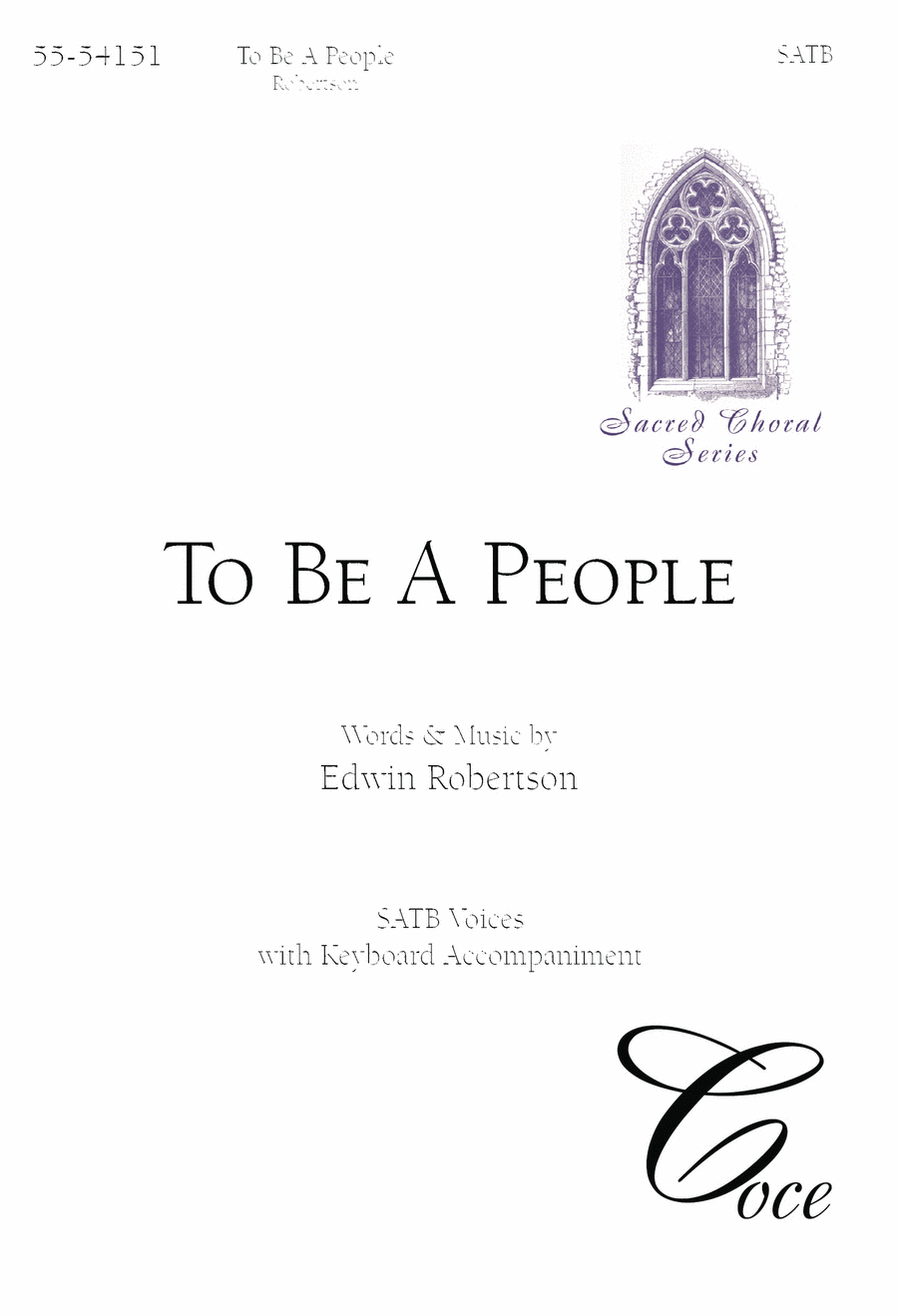 To Be A People 4-Part scores gallery preview page 1