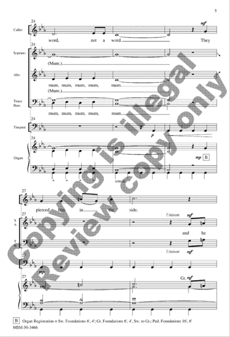 They Crucified My Lord They Crucified My Lord 4-Part scores gallery preview page 5
