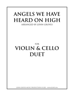 Book cover for Angels We Have Heard On High - Violin & Cello Duet