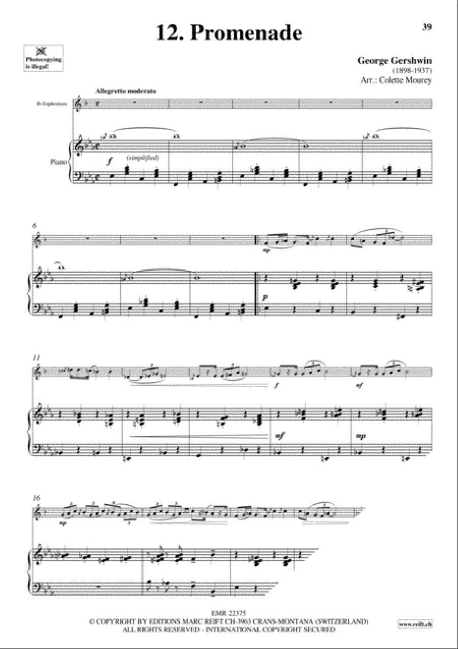 Gershwin 20 Greatest Hits Euphonium scores gallery preview page 14