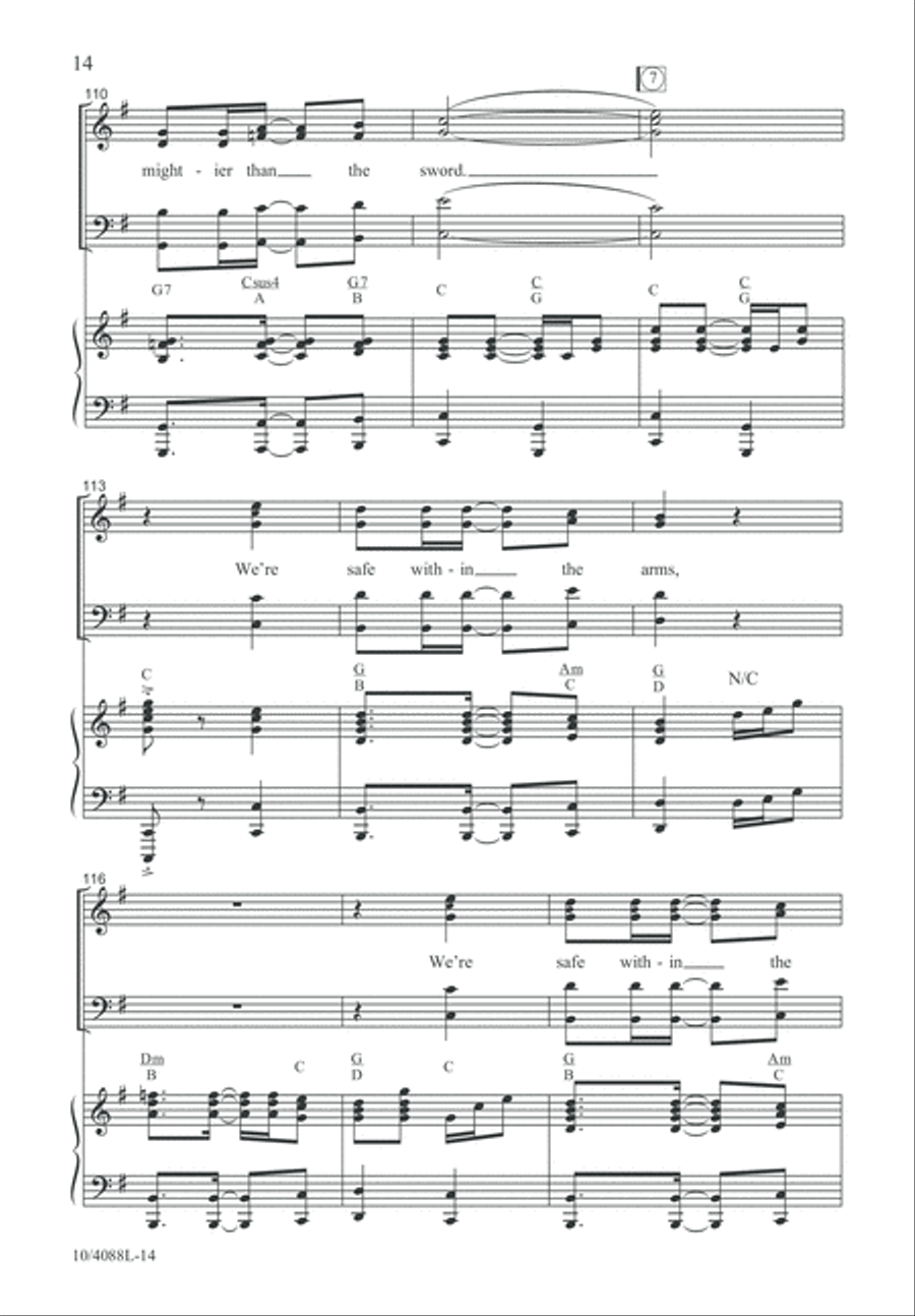 Safe Within the Arms 4-Part scores gallery preview page 14
