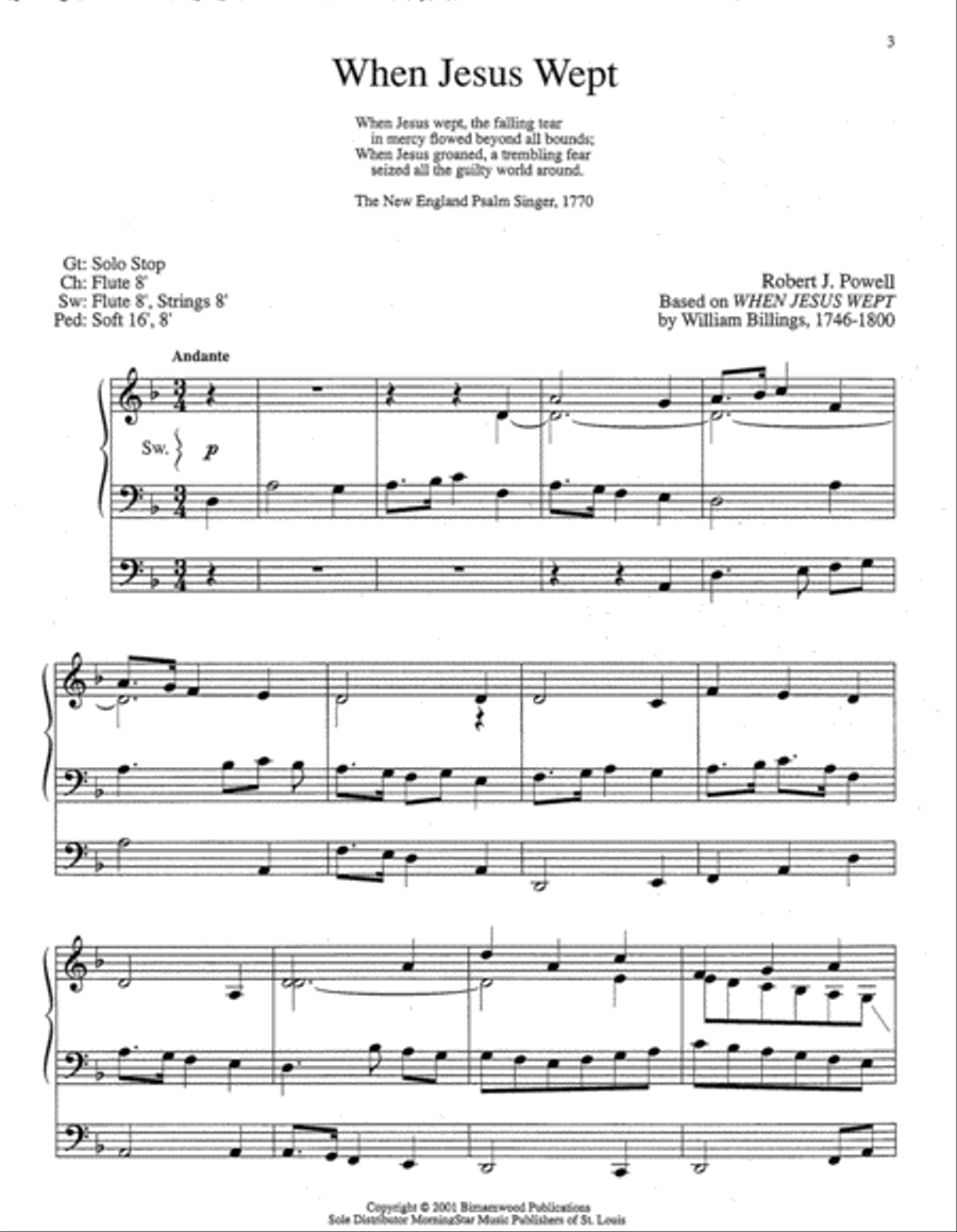 Early American Hymn Tunes Organ scores gallery preview page 2