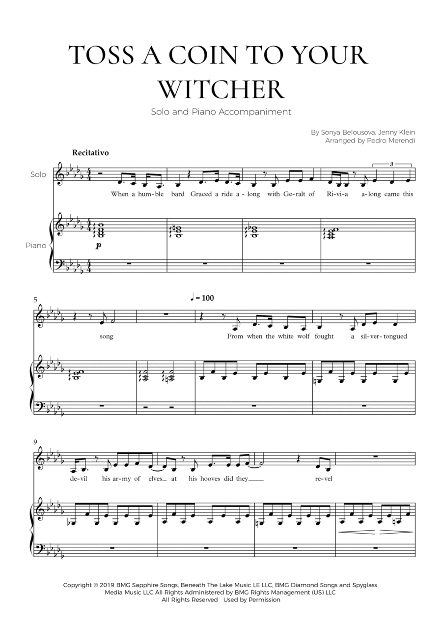 Toss A Coin To Your Witcher Toss A Coin To Your Witcher Voice scores gallery preview page 1