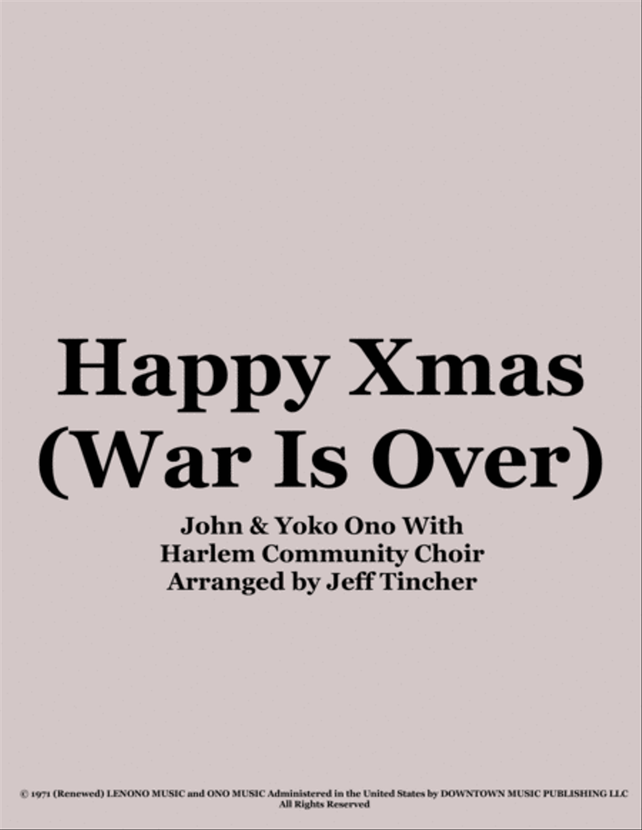 Happy Xmas (war Is Over) Voice scores gallery preview page 1