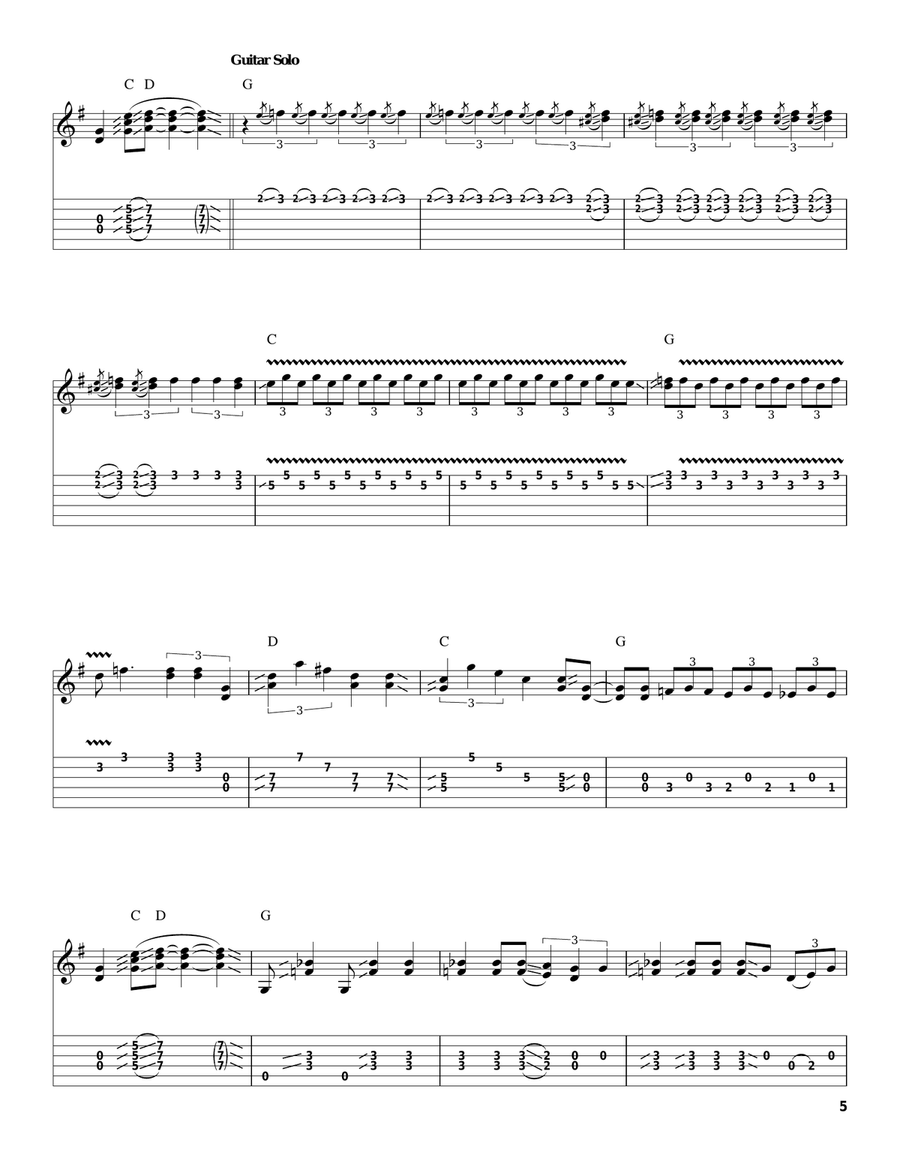 Move It On Over Acoustic Guitar scores gallery preview page 5
