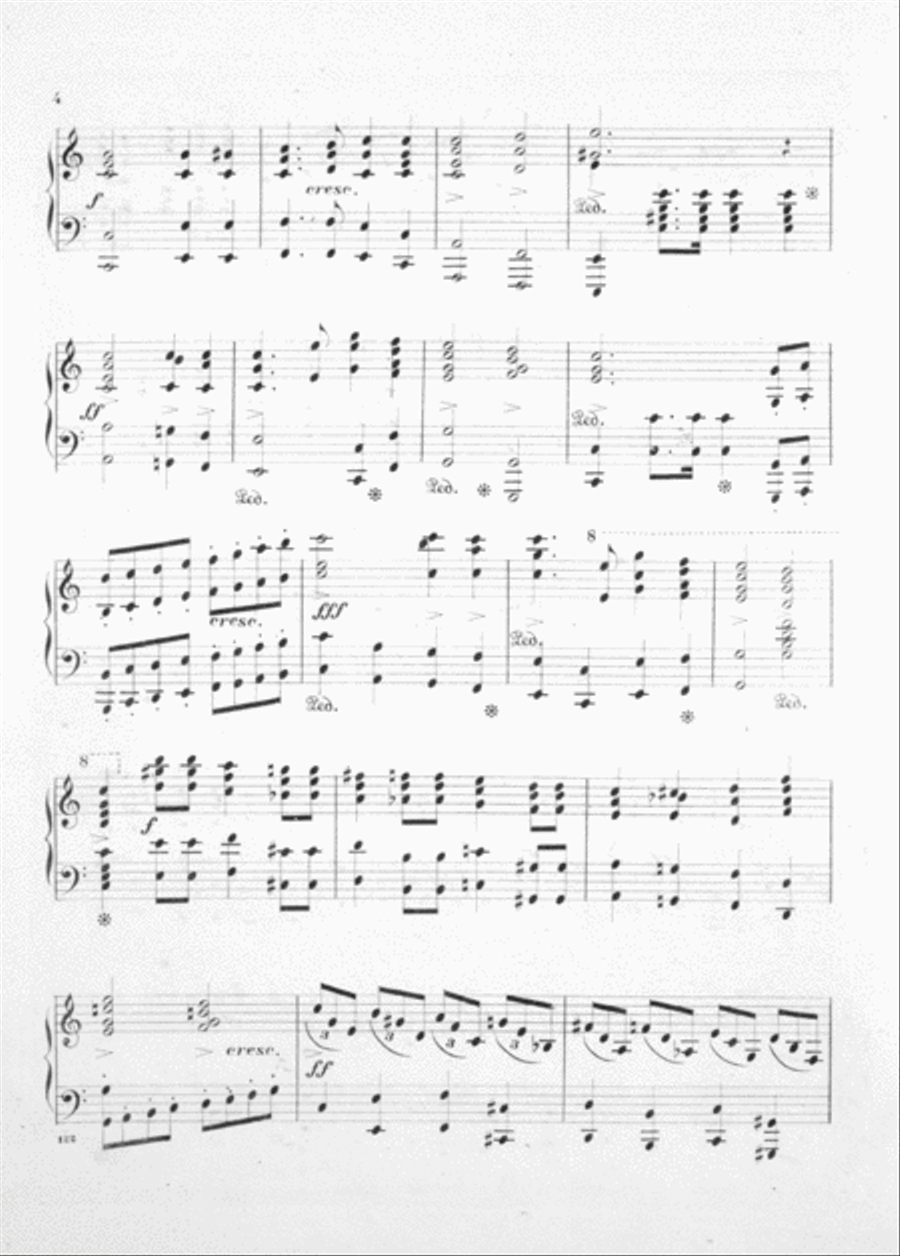 Die Wacht am Rhein (The Guard on the Rhine) Piano Solo scores gallery preview page 4
